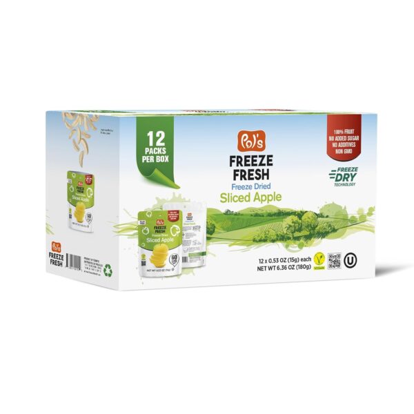 12 Pack Sliced Freeze Dried Apple - 0.53 Oz Each - Image 2