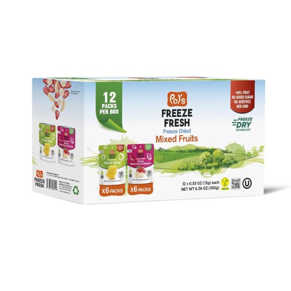 6 Pack Sliced Apple - 6 Pack Sliced Strawberry & Banana - 0.53 Oz Each - Image 2