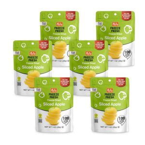 6 Pack Sliced Freeze Dried Apples - 1 Oz Each