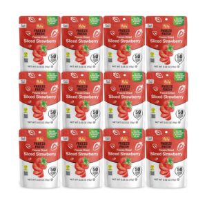 12 Pack Sliced Freeze Dried Strawberries - 0.53 Oz Each