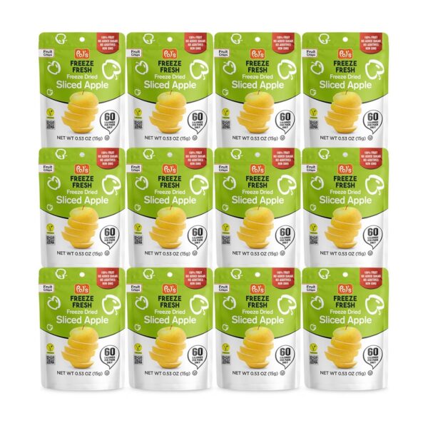 12 Pack Sliced Freeze Dried Apple - 0.53 Oz Each